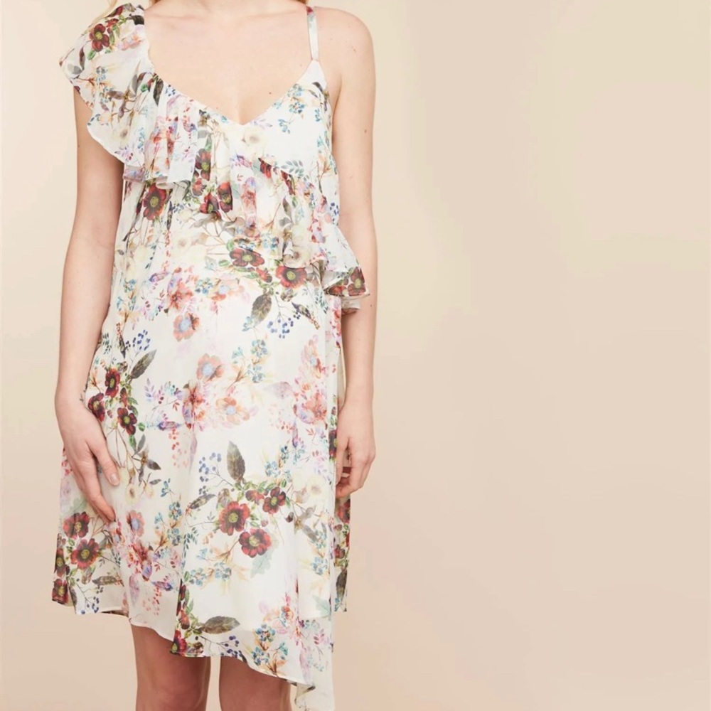 MUST GO! NWT Jessica Simpson Maternity Ruffled Printed Dress - SMALL
